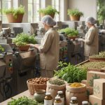 Fabrication de compléments alimentaires ayurvédiques en France avec des plantes médicinales.
